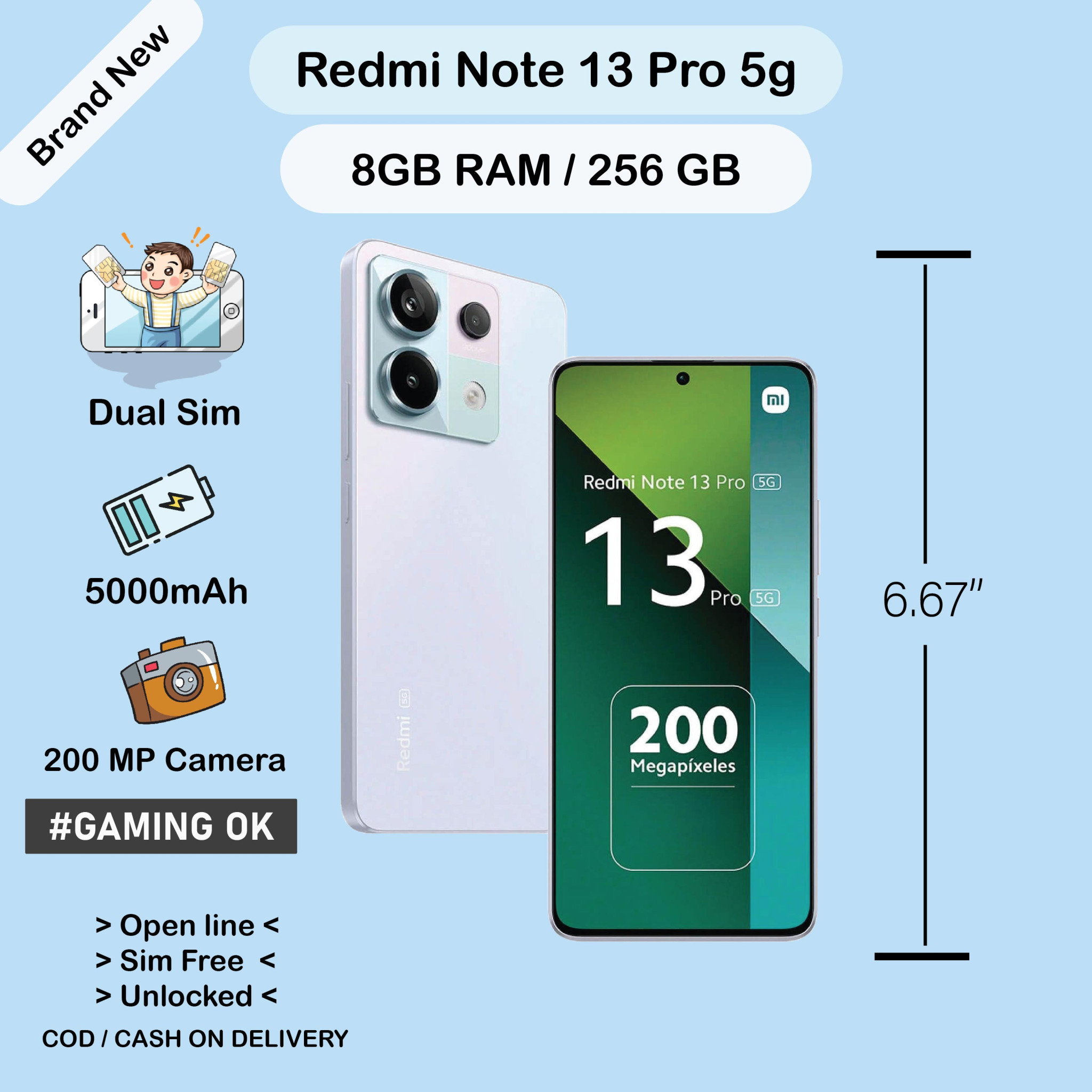 Mobile Phones | Redmi Note 13 Pro 5G 新品 NEW | 200MP Camera | 5100mAh ...